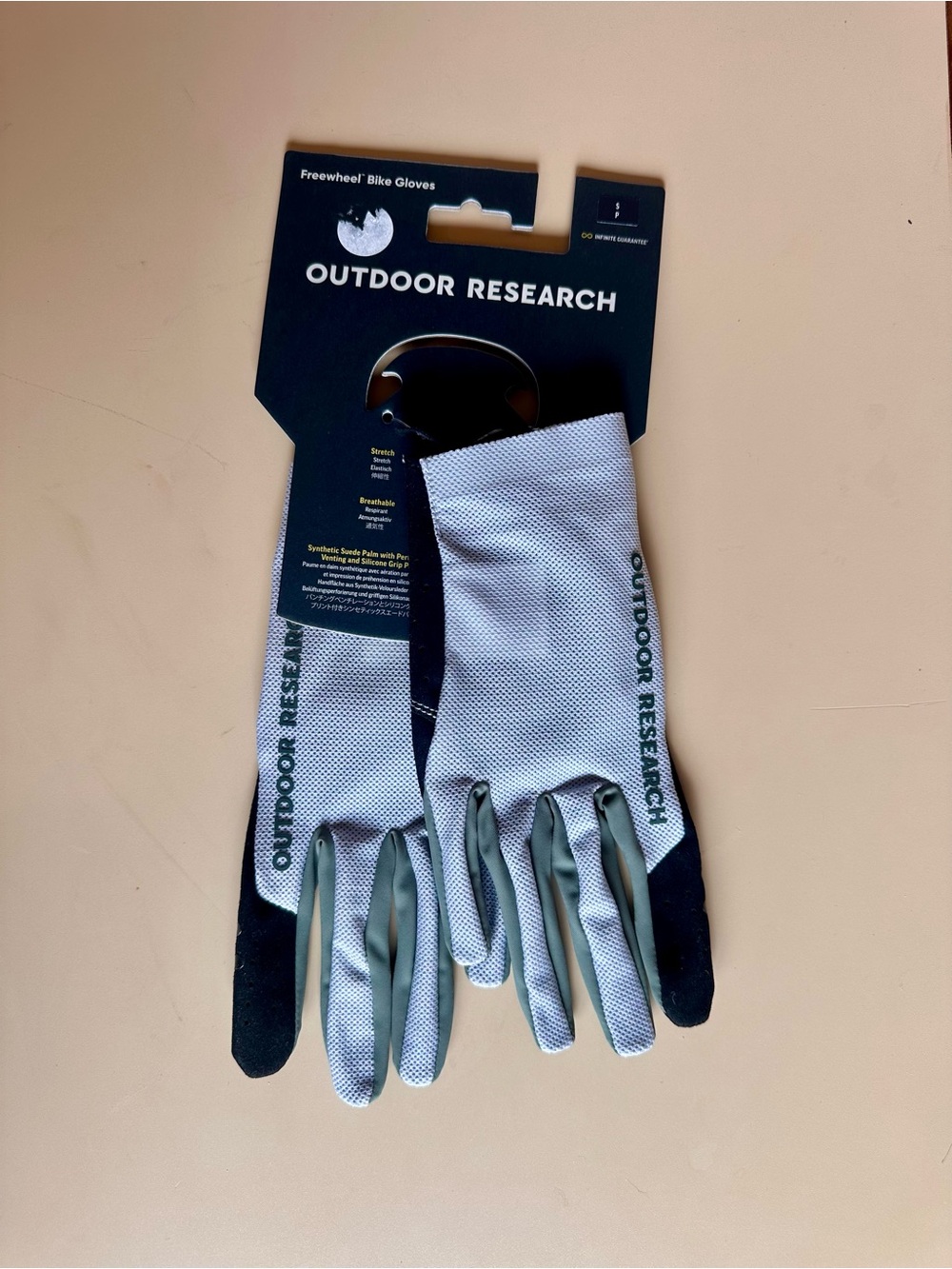 Outdoor Research Light blue and green Cycling Gloves